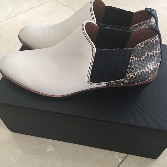 Coach White and Black Ankle Booties - Picture 1 of 5